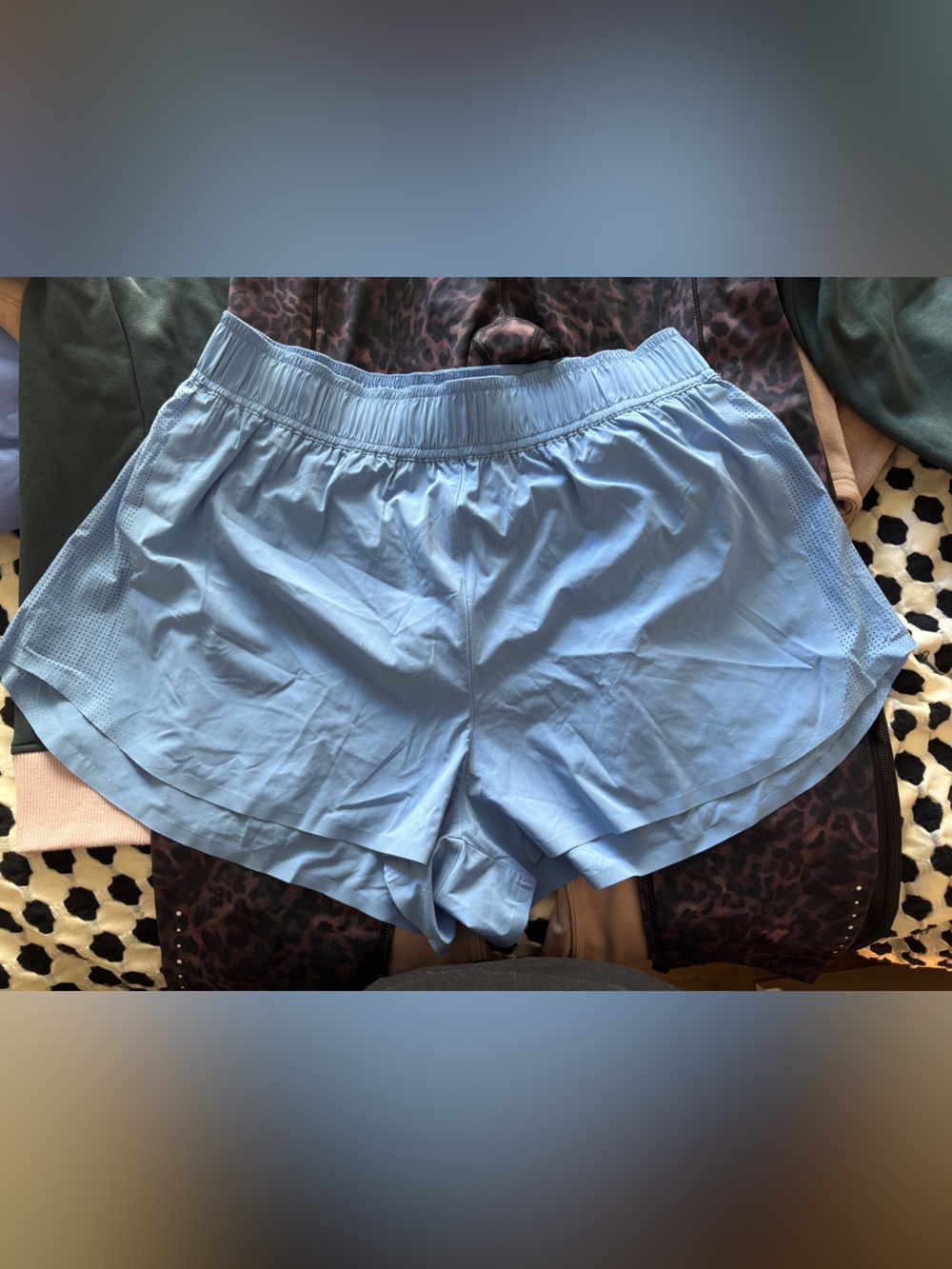Beyond Yoga Light Blue Women's Athletic Shorts